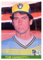 1984 Donruss #393 Tom Candiotti Baseball Card