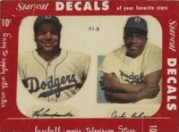 1952 Star-Cal Decals Type 2 #91-b Jackie Robinson/Roy Campanella Baseball Card