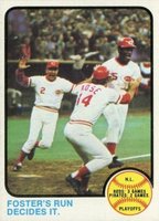 1973 Topps #202 N.L. Playoffs Foster's Run Decides It Baseball Card