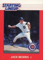 1988 Kenner Starting Lineup # Jack Morris Baseball Card