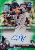 2017 Bowman Chrome Autograph Rookies #AB Alex Bregman Green Refractor Baseball Card