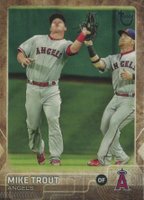2015 Topps Update #300 Mike Trout Throwback Baseball Card
