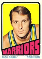 1972 Topps #44 Rick Barry Basketball Card