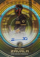 2022 Bowman Inception Prospect Autographs #PASZ Samuel Zavala Gold Foil Baseball Card