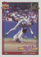 1991 Topps Desert Shield #216 Greg Gagne Baseball Card