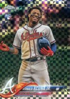 2018 Topps Chrome Update #HMT25 Ronald Acuna Jr. X-Fractor Baseball Card