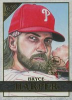 2020 Topps Chrome Topps Gallery Preview National Baseball Day #GP6 Bryce Harper Baseball Card