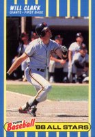 1988 Fleer Baseball All-Stars #7 Will Clark Baseball Card