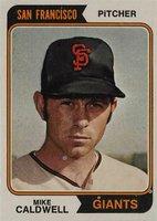 1974 Topps #344 Mike Caldwell Baseball Card