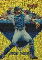 1996 Bowman's Best Preview #BBP7 Mike Piazza Atomic Refractor Baseball Card