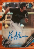 2019 Bowman Draft Chrome Draft Picks Autograph #CDAKM Kameron Misner Orange Refractor Baseball Card