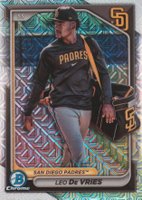 2024 Bowman Chrome Mega Box #179 Leo de Vries SP Baseball Card