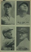 1931 Exhibits 4 on 1 # Gehrig/Lary/Reese/Ruth Baseball Card