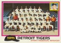 1981 Topps #666 Detroit Tigers Baseball Card