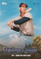 2023 Topps X Bob Ross the Joy of Baseball Peaks of Power #PK10 Ted Williams Prussian Blue Baseball Card