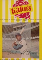 1969 Kahn's Wieners # Hank Aaron Large Baseball Card