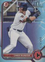 2022 Bowman Draft #BD49 Chase Delauter Sky Blue Baseball Card