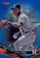 2022 Bowman's Best #26 Jeremy Pena Blue Refractor Baseball Card