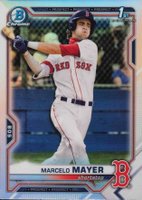 2021 Bowman Draft #BDC174 Marcelo Mayer Chrome-Refractor Baseball Card