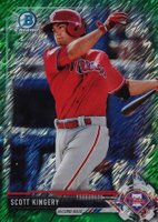 2017 Bowman Chrome Prospects #BCP174 Scott Kingery Green Shimmer Baseball Card
