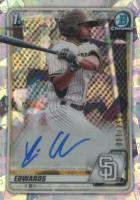 2020 Bowman Chrome Prospect Autographs #CPAXE Xavier Edwards Atomic Refractor Baseball Card