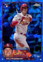 2023 Topps Chrome Sapphire #16 Nolan Gorman Baseball Card