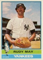 1976 Topps #481 Rudy May Baseball Card