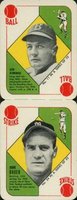 1951 Topps Red Backs #11/24 Hermanski/Bauer Panel Baseball Card