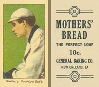 1916 Mothers' Bread # Chief Bender Green Background Baseball Card