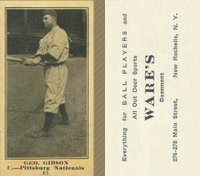 1916 Wares #68 Geo. Gibson Baseball Card