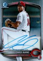2025 Bowman Chrome Prospect Autographs #CPACB Chase Burns Baseball Card