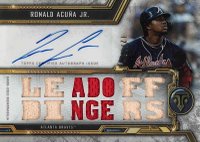 2020 Topps Triple Threads Autograph Relics #RA1 Ronald Acuna Jr. Baseball Card