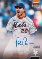 2022 Topps Stadium Club Chrome Autographs #PA Pete Alonso Orange Refractor Baseball Card