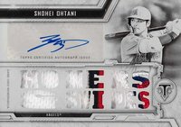 2020 Topps Triple Threads Autograph Relics #SO1 Shohei Ohtani Black Printing Plate 1/1 Baseball Card