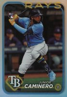 2024 Topps #628 Junior Caminero Rainbow Foil Baseball Card