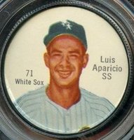 1962 Salada-Junket Coin #71 Luis Aparicio Baseball Card