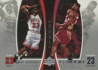 2005 Upper Deck MJ/LJ Bonus Pack #LJMJ1 LeBron James/Michael Jordan Basketball Card