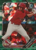 2019 Bowman Draft Chrome Sapphire Edition #BDC42 Nolan Gorman Green Baseball Card