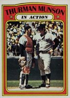 1972 Topps #442 Thurman Munson In Action Baseball Card