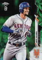 2020 Ben Baller Chrome #70 Jeff McNeil Green Refractor Baseball Card