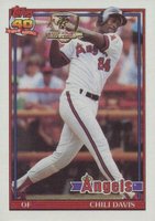 1991 Topps Desert Shield #355 Chili Davis Baseball Card