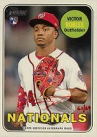 2018 Topps Heritage Real One Autographs #VR Victor Robles w/Cap Red Ink Baseball Card