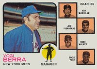 1973 Topps #257o Mets Manager/ Coaches Orange Background Baseball Card