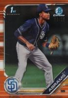 2019 Bowman Draft #BDC85 CJ Abrams Chrome-Fielding-Orange Refractor Baseball Card