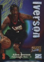1997 Skybox Z-Force #150 Allen Iverson Rave Basketball Card