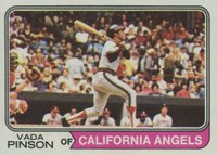 1974 Topps #490 Vada Pinson Baseball Card