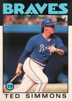 1986 Topps Traded Tiffany #102T Ted Simmons Baseball Card