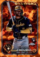 2024 Topps Chrome Sapphire Update Series #155 Jackson Chourio Orange Baseball Card