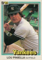 1981 Donruss #109 Lou Piniella Baseball Card