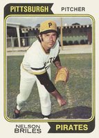 1974 Topps #123 Nelson Briles Baseball Card